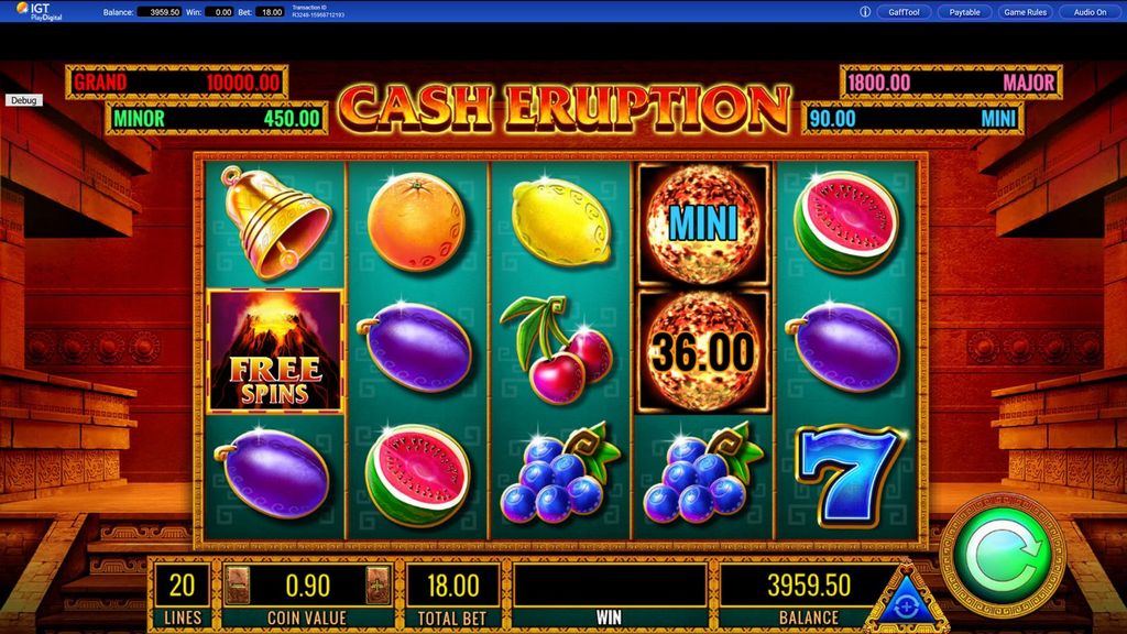 Gioca a Cash Eruption Slot online gratis
